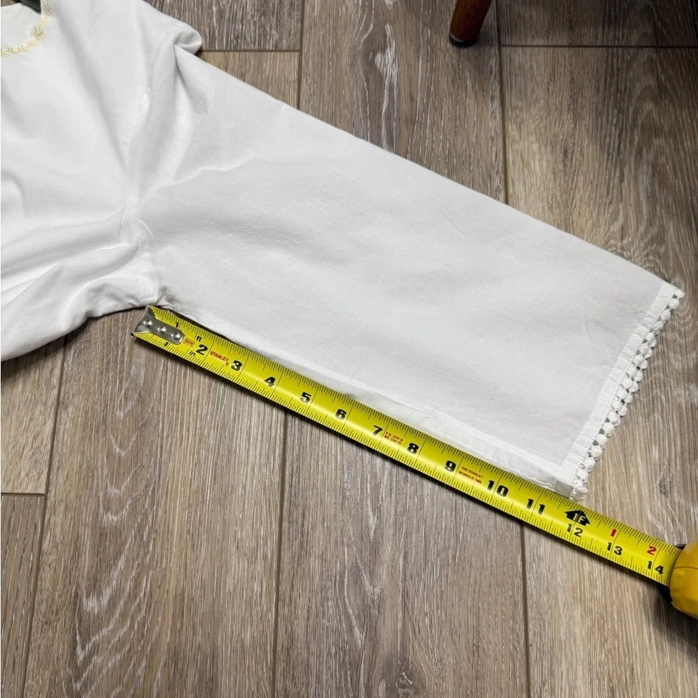 100% Cotton Elegant White Women's dress with embroidered & lining